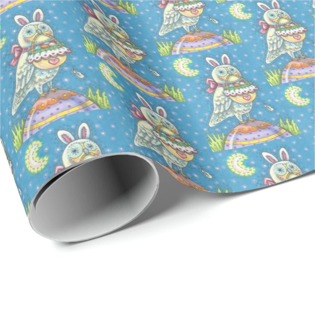 MAGIC BARN OWL, EASTER EGG BASKET WRAPPPAPIER GESCHENKPAPIER (Rolleneckpunkt)