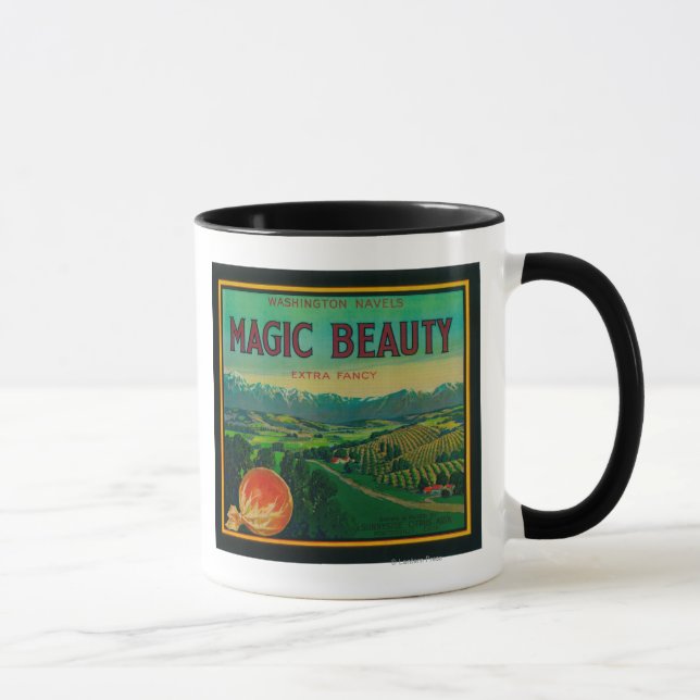 Magic Beauty Orange LabelPorterville, CA Tasse (Rechts)