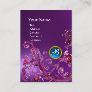 MAGIC BERRIES BLUE GEM MONOGRAM Amethyst lila Visitenkarte