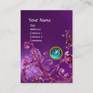 MAGIC BERRIES BLUE GEM MONOGRAM Amethyst lila Visitenkarte