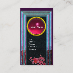 MAGIC BERRIES Edelstein MONOGRAM blau Visitenkarte