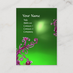 MAGIC BERRIES GREEN EMERALD MONOGRAM VISITENKARTE