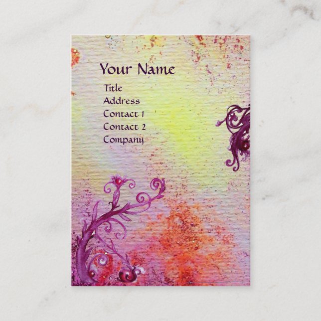 MAGIC BERRIES IN GOLD GLITZERN GEM MONOGRAM VISITENKARTE (Vorderseite)