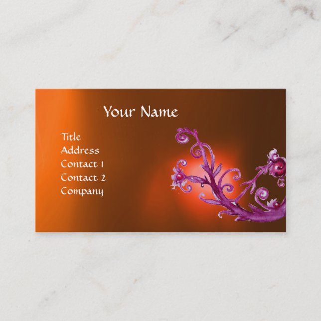 MAGIC BERRIES MONOGRAM GEM orange Visitenkarte (Vorderseite)