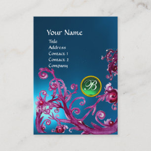 MAGIC BERRIES MONOGRAM GEM saphire blau grün Visitenkarte