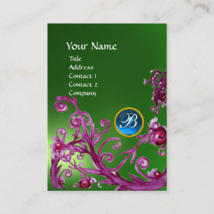 MAGIC BERRIES MONOGRAM GEM smaragdgrün blau Visitenkarte
