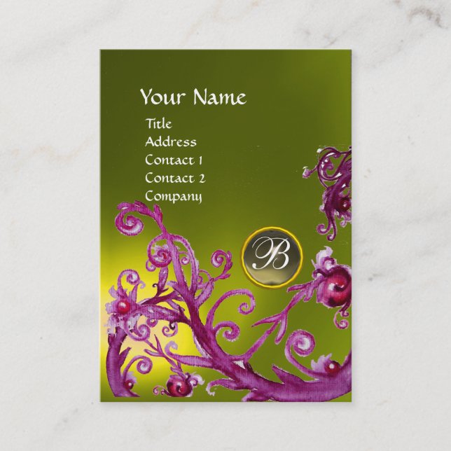 MAGIC BERRIES MONOGRAM GEM topaz gelb Visitenkarte (Vorderseite)