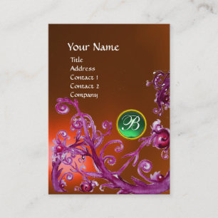 MAGIC BERRIES MONOGRAM GEM topaz orange grün Visitenkarte