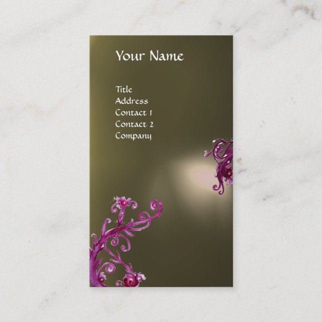 MAGIC BERRIES MONOGRAM grau Visitenkarte (Vorderseite)