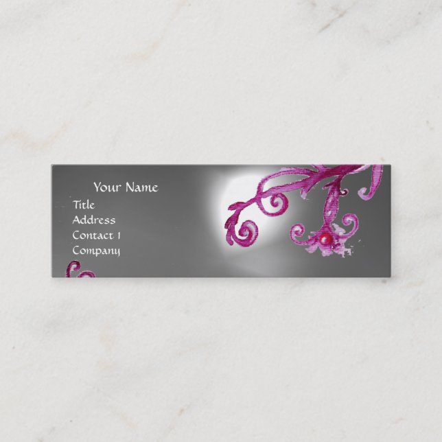 MAGIC BERRIES MONOGRAM lila Mini Visitenkarte (Vorderseite)