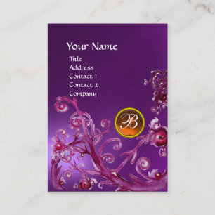 MAGIC BERRIES MONOGRAM ORANGE GEM amethyst lila Visitenkarte