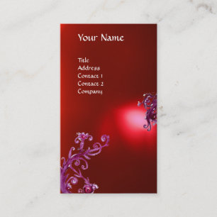 MAGIC BERRIES MONOGRAM rot Visitenkarte