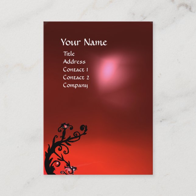 MAGIC BERRIES RED RUBY GEM MONOGRAM VISITENKARTE (Vorderseite)