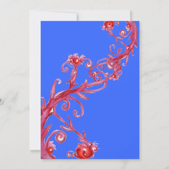 MAGIC BERRIES, rot blau Einladung (Vorderseite)
