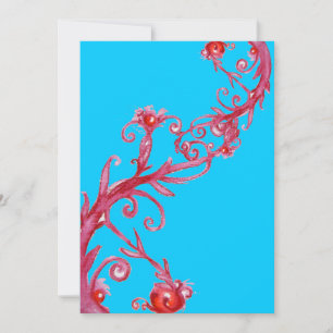 MAGIC BERRIES, rot blu Einladung