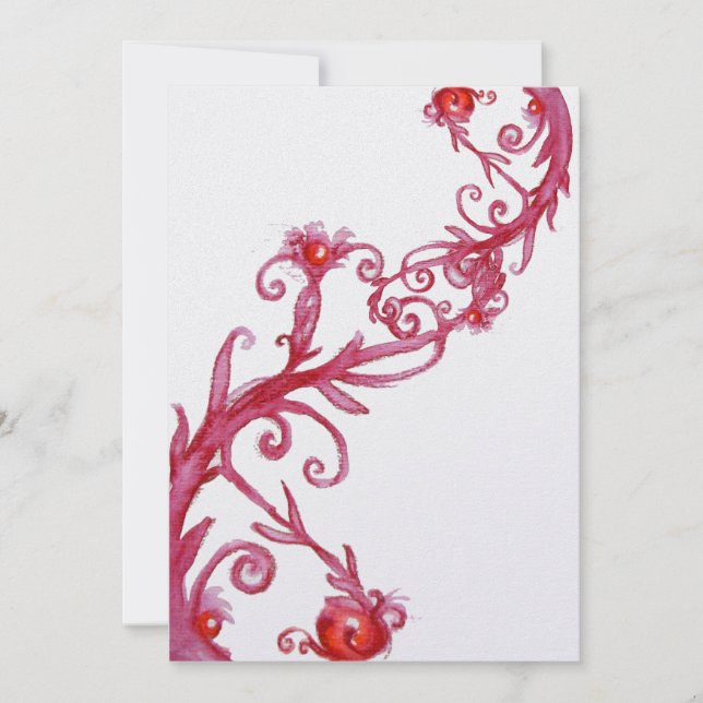 MAGIC BERRIES, rotes weißes Eis Einladung (Vorderseite)