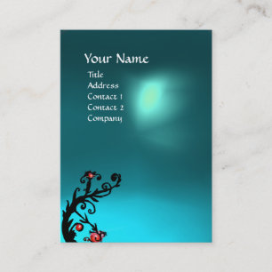 MAGIC BERRIS BLAUE AQUAMARINE GEM MONOGRAM Aquamar Visitenkarte