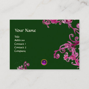 MAGIC BERRIS LILA AMETHYST GEM MONOGRAM VISITENKARTE