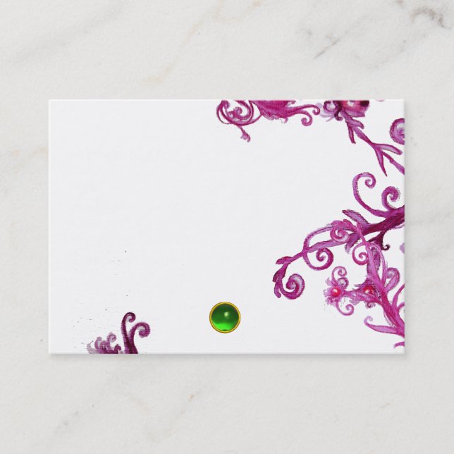 MAGIC BERRIS MONOGRAM Green Gem ,White Visitenkarte (Vorderseite)