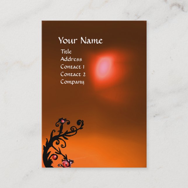 MAGIC BERRIS ORANGE AGATE GEM MONOGRAM VISITENKARTE (Vorderseite)