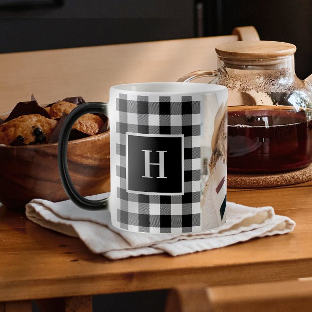 Magic Best Friends Modern Monogram Photo Keepsake Mug (Créateur téléchargé)