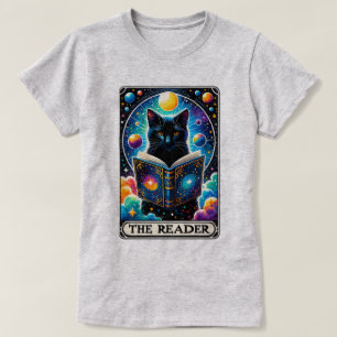 Magic Black Cat - The Reader - Tarot Card T - Shir T-Shirt