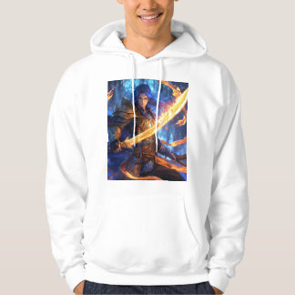 "Magic Blade of Blue Flames T - Shirt Design"