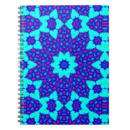 Magic Blue kaleidoscope flourished Notizblock