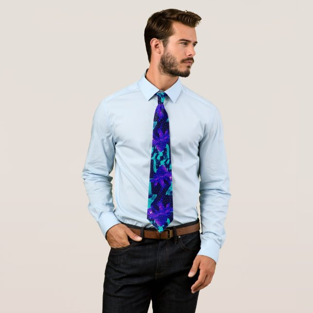 Magic Blue Rose Reading Neck Tie Krawatte (Beispiel)