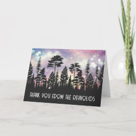 Magic Bokeh Forest Carte de remerciements
