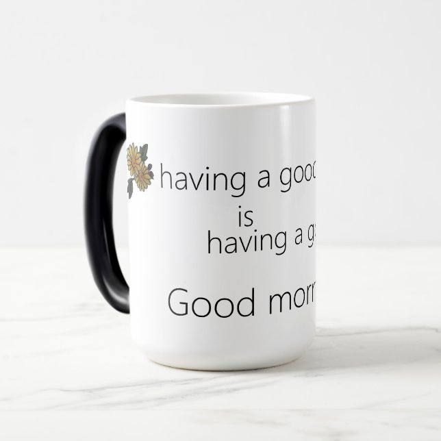 Magic Bonjour ! Mug à deux tons, 15 oz (Devant gauche)