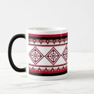 Magic Broderie ukrainienne Vyshyvanka Mug Rouge Noir