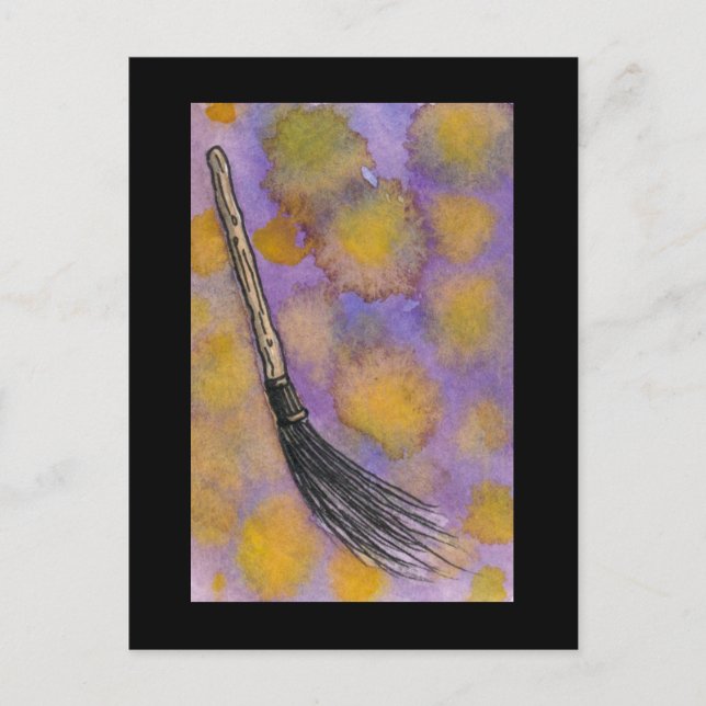 Magic Broom Postcard Postkarte (Vorderseite)