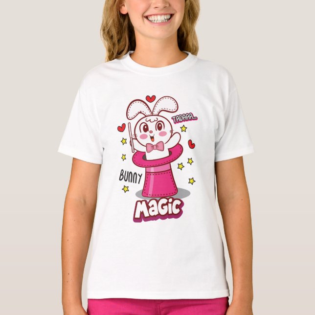 Magic Bunny Funny Niedlich T-Shirt (Vorderseite)