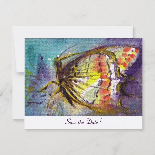 MAGIC BUTTERFLY, Champagner metallisch Einladung (Vorderseite)