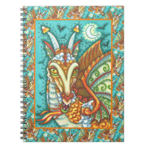MAGIC CANDY CORN DRAGON, HALLOWEEN FANTASY BEAST NOTIZBLOCK