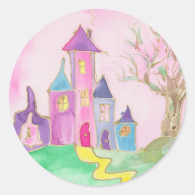 Magic Castle Runder Aufkleber (Vorderseite)