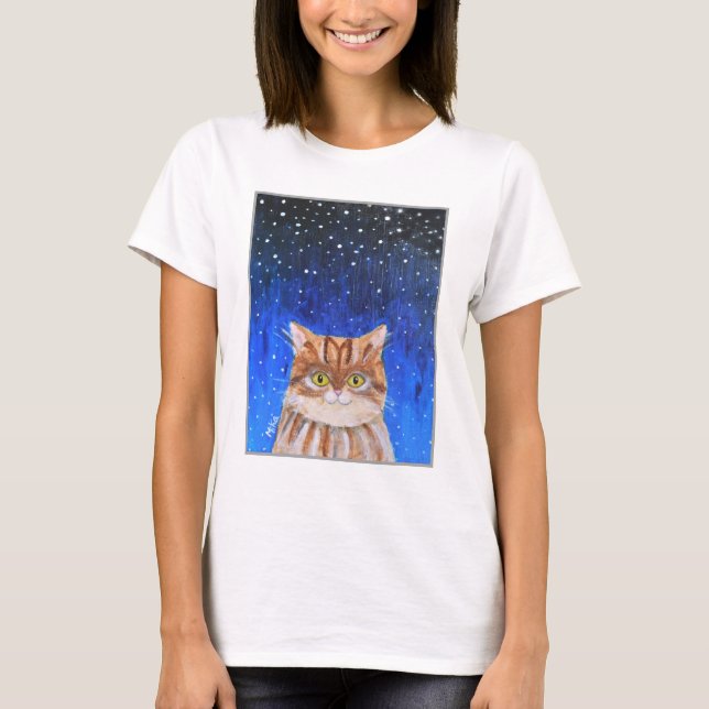 Magic Cat Longhair Brown Tabby Falknerei - Falcone T-Shirt (Vorderseite)