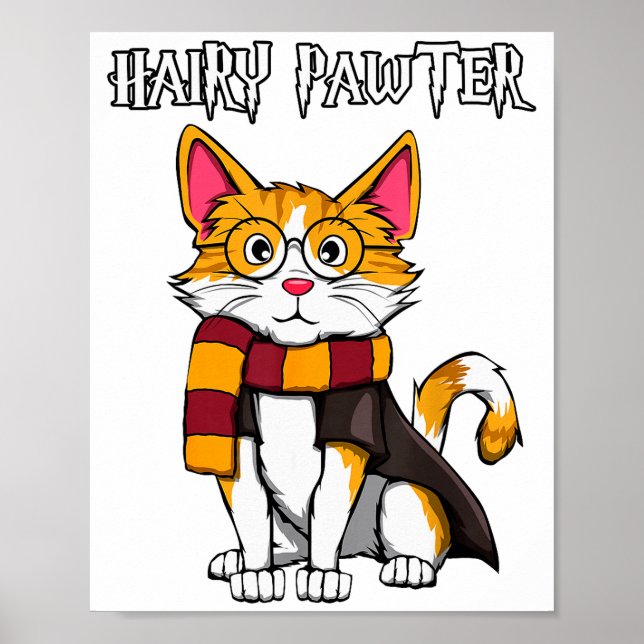 Magic Cat With Gles , Funny Pawter Funny  Poster (Vorne)