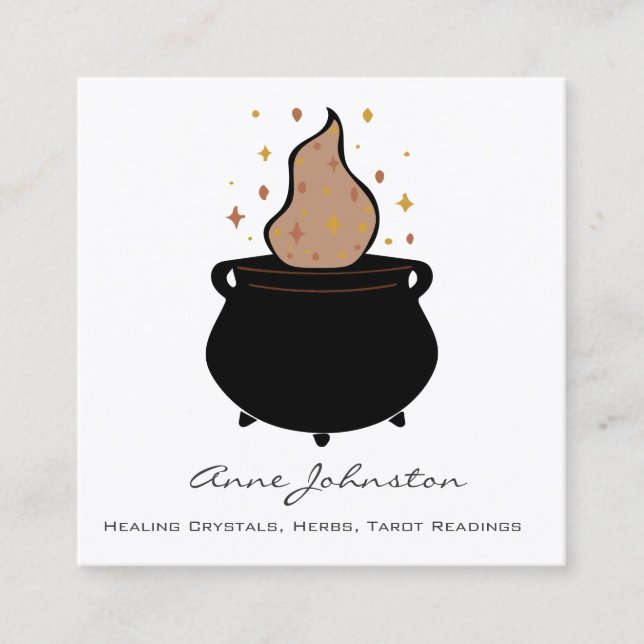 Magic Cauldron Square Business Card Quadratische Visitenkarte (Vorderseite)