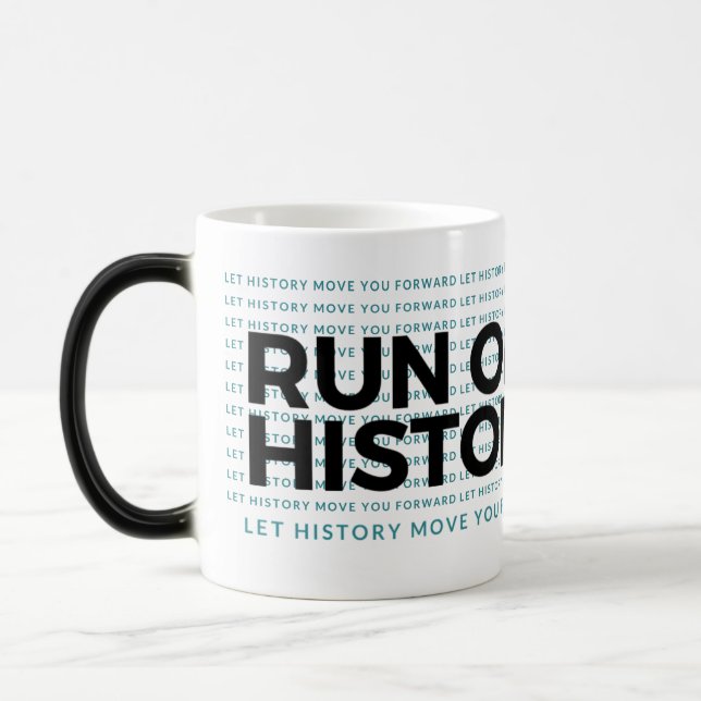 Magic Chaleur activé morphing mug - Run on History (Gauche)