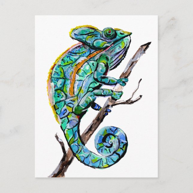 Magic Chameleon Postkarte (Vorderseite)