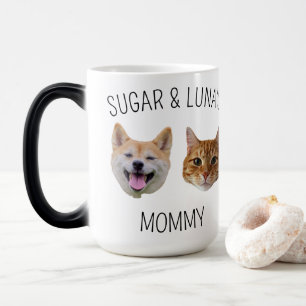 Magic Chat de chien personnalisé visage Mug, Mug cadeau