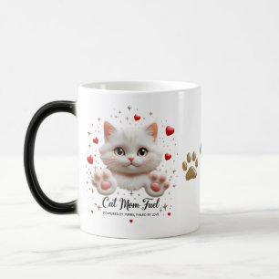 Magic Chat Maman Morpher Mug - Cute White Kitten avec le