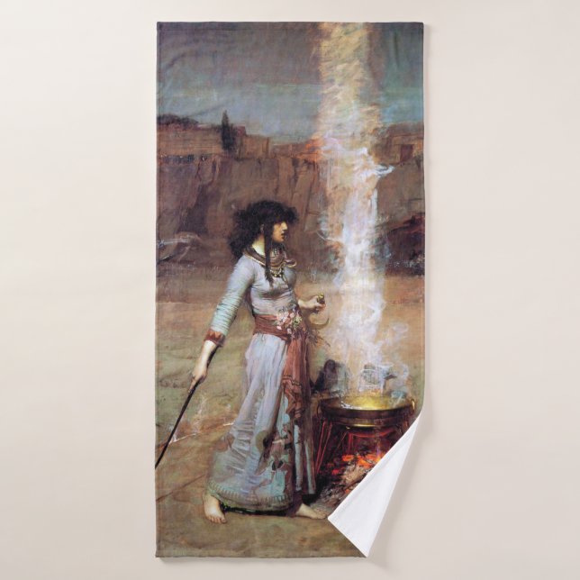 Magic Circle, John William Waterhouse Badehandtuch (Badehandtuch)
