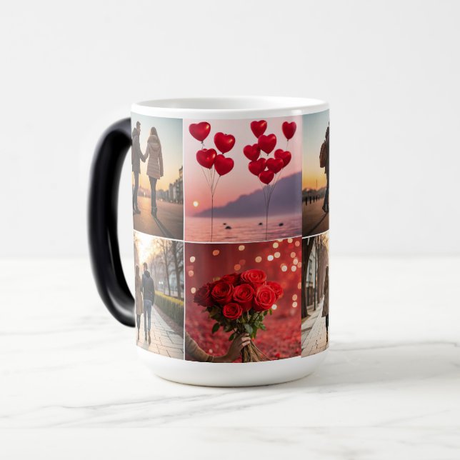 Magic Collage de l'amour Mug magique (Devant gauche)