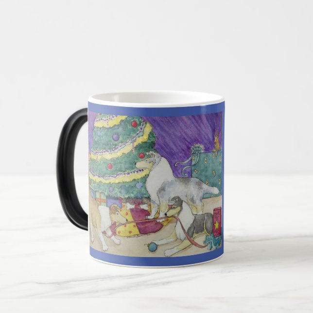 Magic Collies de Noël Morpher Mug (Devant gauche)