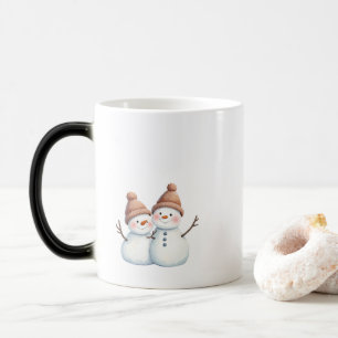 Magic Cosy Winter Snowmen café mug