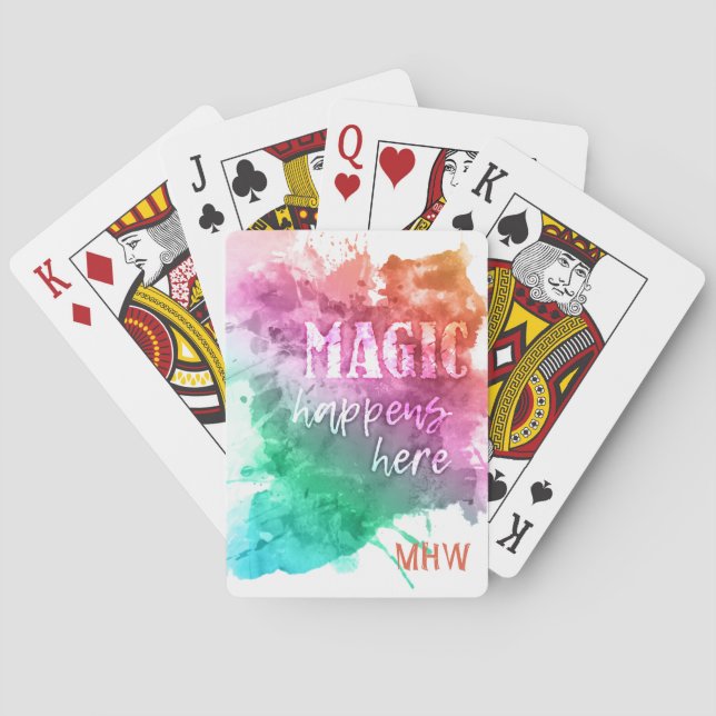 "Magic Custom Mongram Play Cards" Spielkarten (Rückseite)