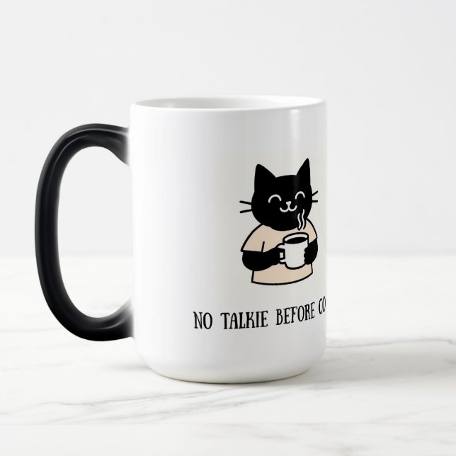 Magic Cute Cat Mug – Funny Coffee Cup for Cat Lovers (Gauche)